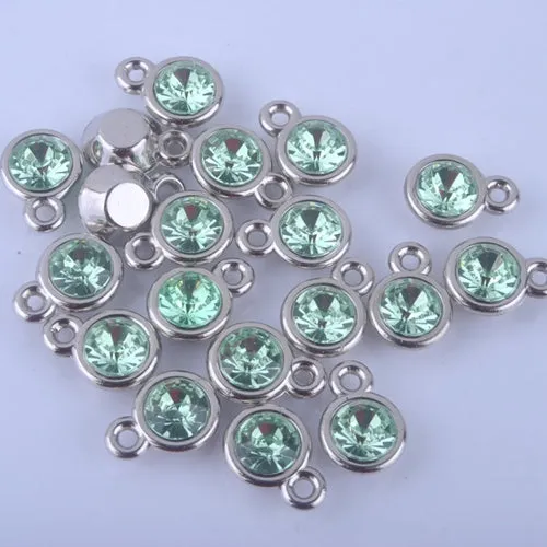 12pcs/lot mixed Birthstone charms 11mm Acrylic for Diy Personalized Necklace and Bracelet Free shipping