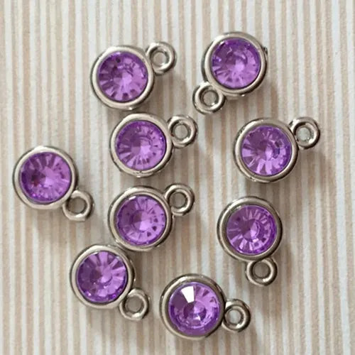 12pcs/lot mixed Birthstone charms 11mm Acrylic for Diy Personalized Necklace and Bracelet Free shipping