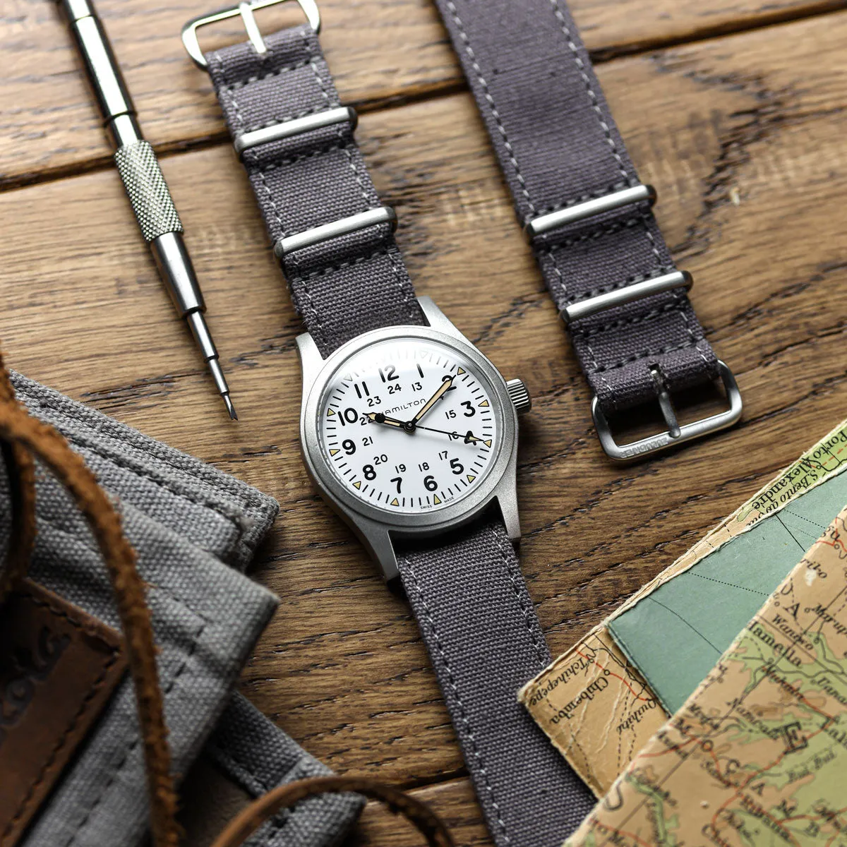 1973 British Military Watch Strap: WARRIOR CANVAS - Desert Sand