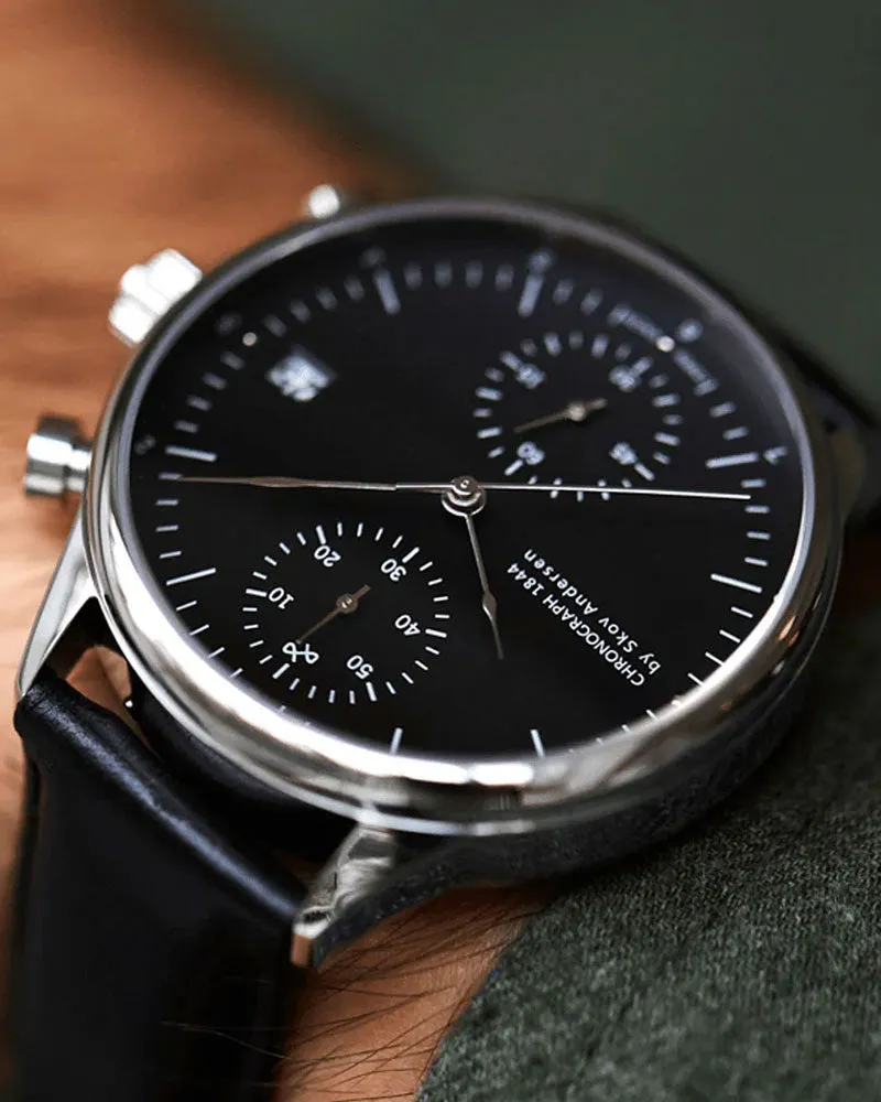 About Vintage 1844 Chronograph Steel / Black Watch