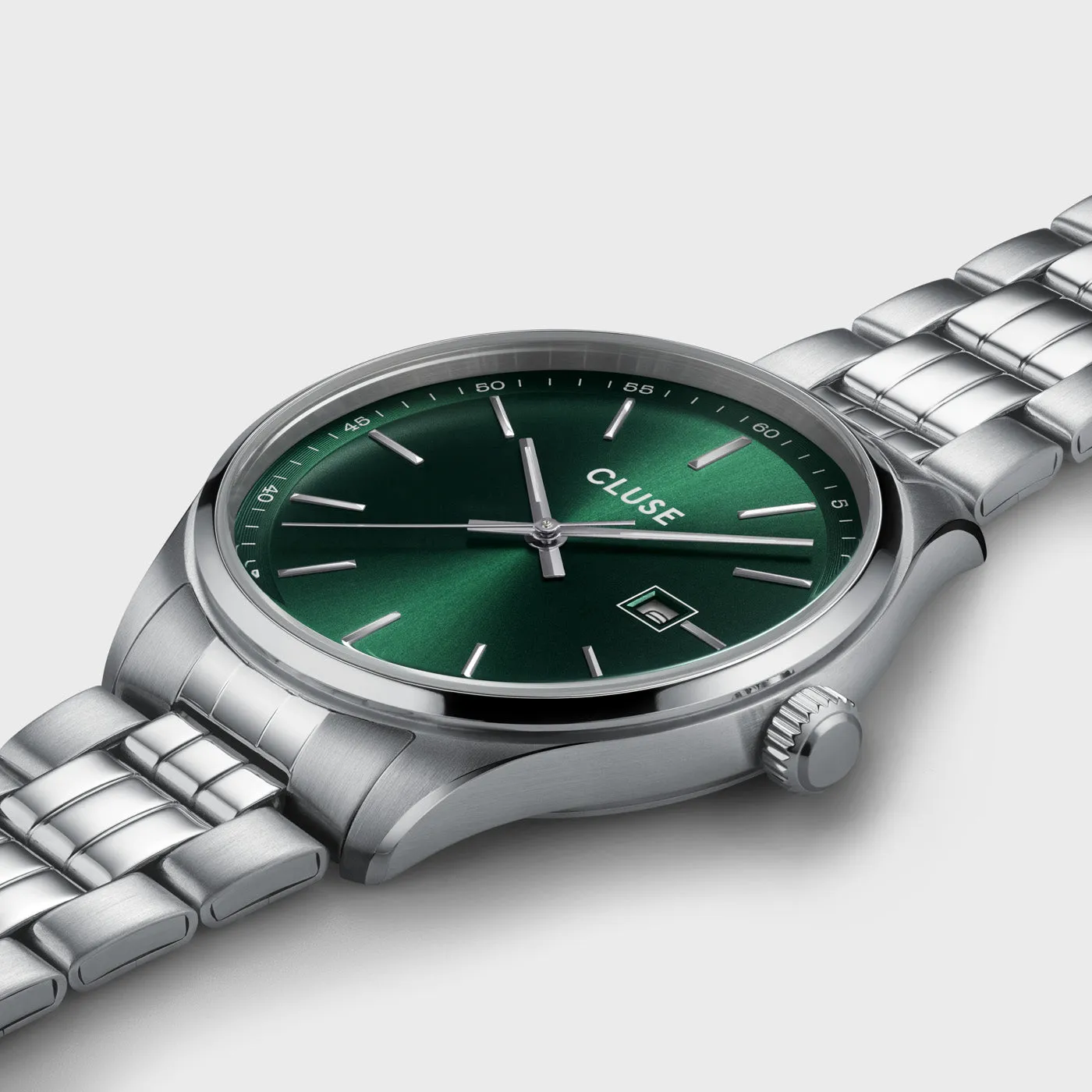 Anthéor Watch Steel Green, Silver Colour