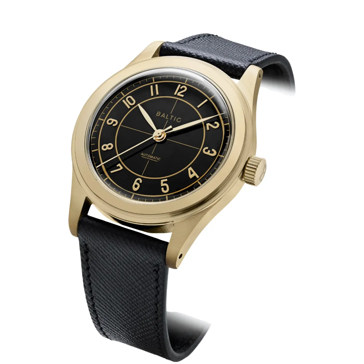 BALTIC HMS 002 GOLD PVD (BLACK SAFFIANO)