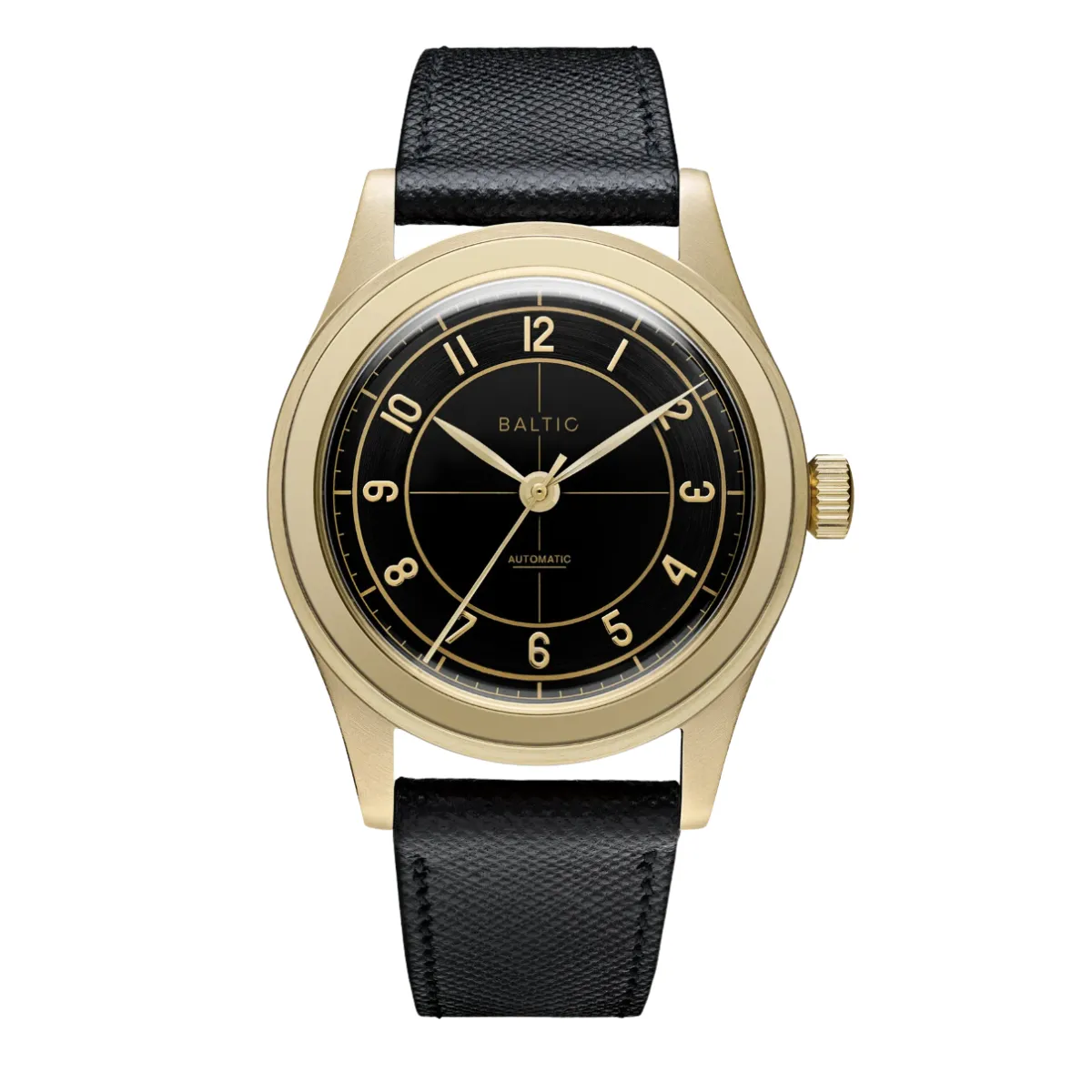 BALTIC HMS 002 GOLD PVD (BLACK SAFFIANO)