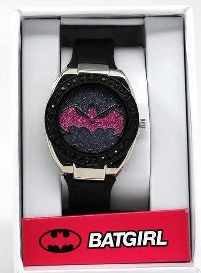 Batman Batgirl Pink Emblem Strap Watch (BGL9009)