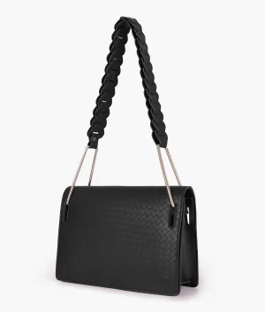 Black loop strap shoulder bag