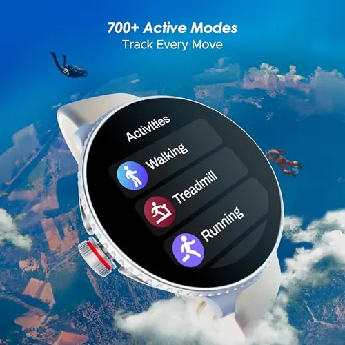 boAt Newly Launched Lunar Discovery w/ 1.39" (3.5 cm) HD Display, Turn-by-Turn Navigation, DIY Watch Face Studio, Bluetooth Calling, Emergency SOS, QR Tray, Smart Watch for Men & Women(Cherry Blossom)