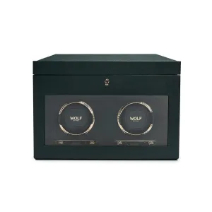 British Racing Double Watch Winder With Storage