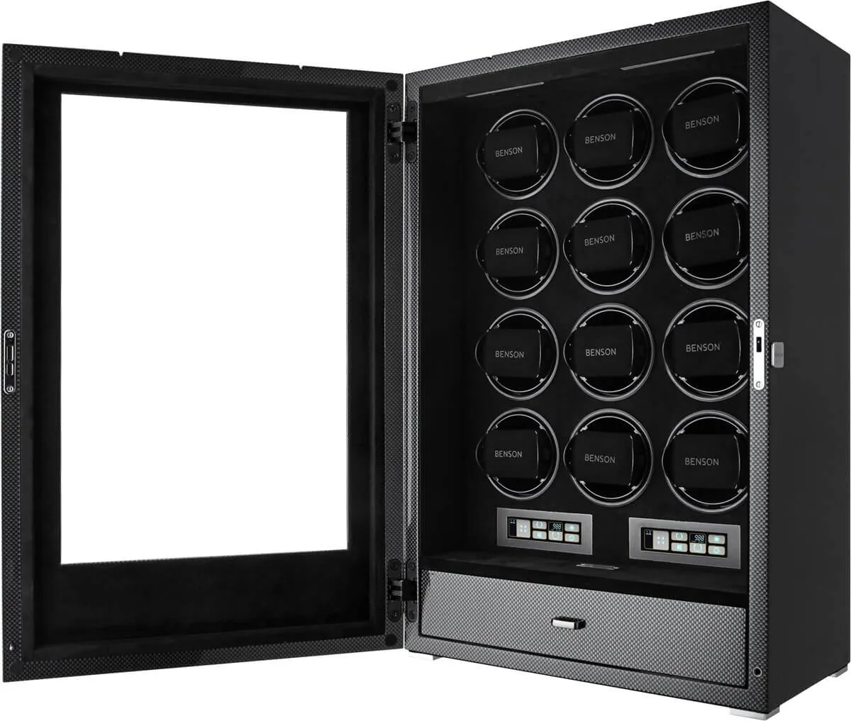 BSN Watch Winder Black Series Pro 12.19.CF Carbon Fiber