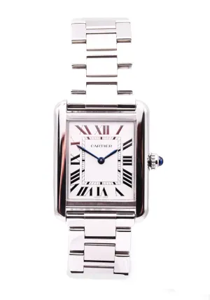 Cartier Tank Solo, Small Model, Quartz, Steel Watch - Ref W5200013