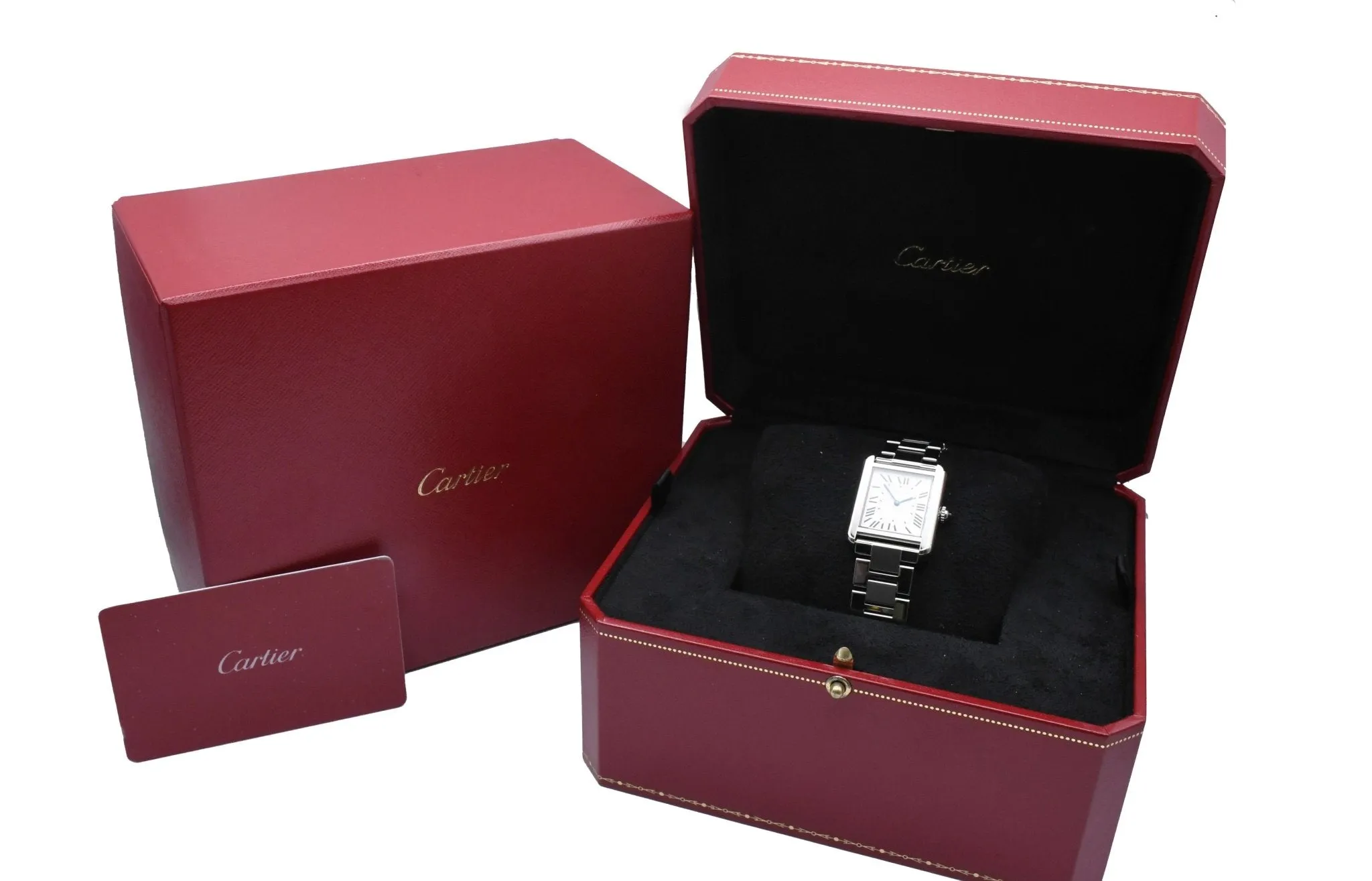 Cartier Tank Solo, Small Model, Quartz, Steel Watch - Ref W5200013