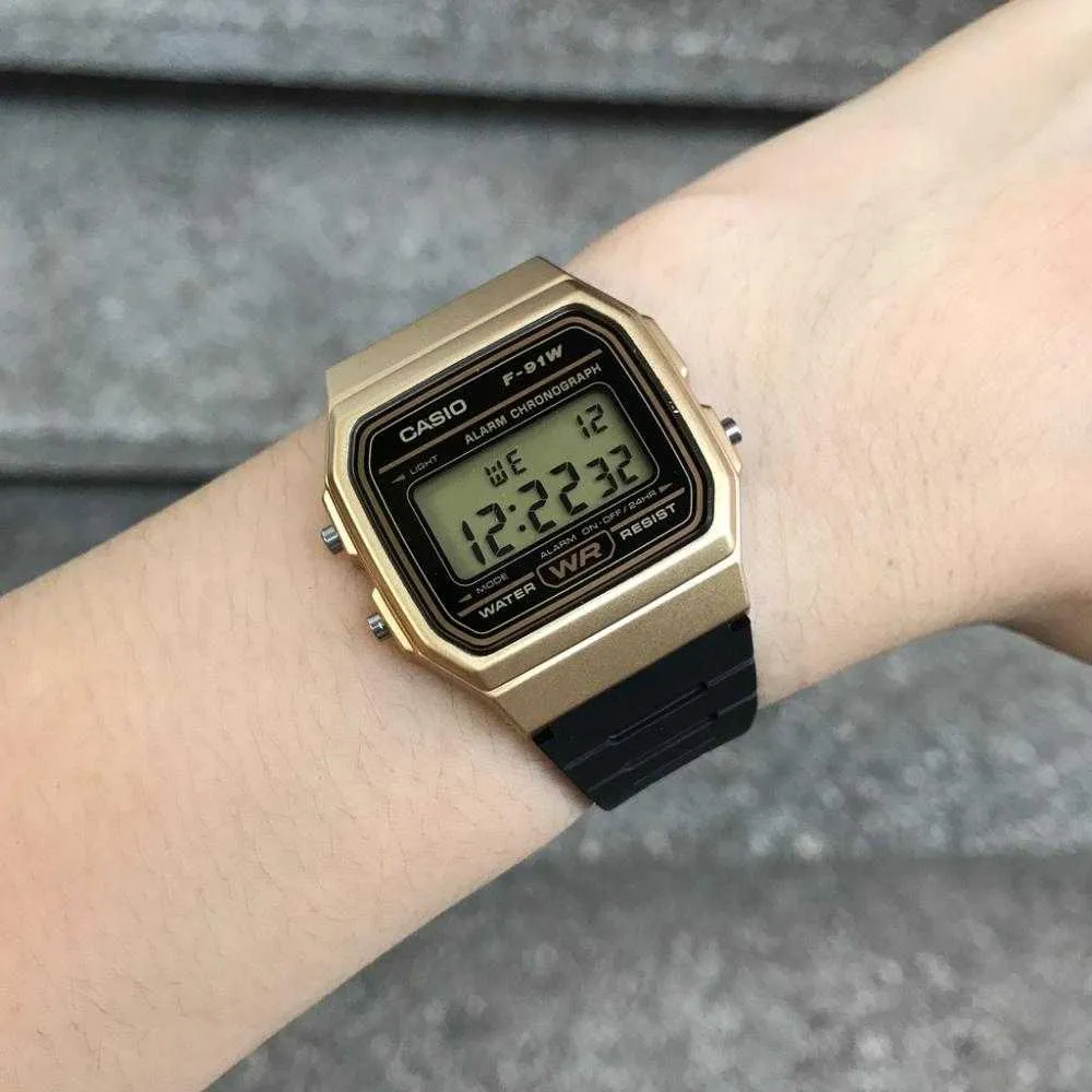 Casio Watch Classic Sports Digital Black/Gold F-91WM-9ADF