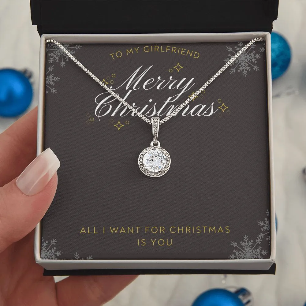 Christmas Gifts for Girlfriend Necklace, Merry Christmas Gifts for Her