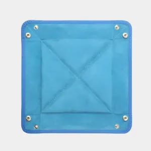 Cobalt Leather & Light Blue Suede Small Travel Tray