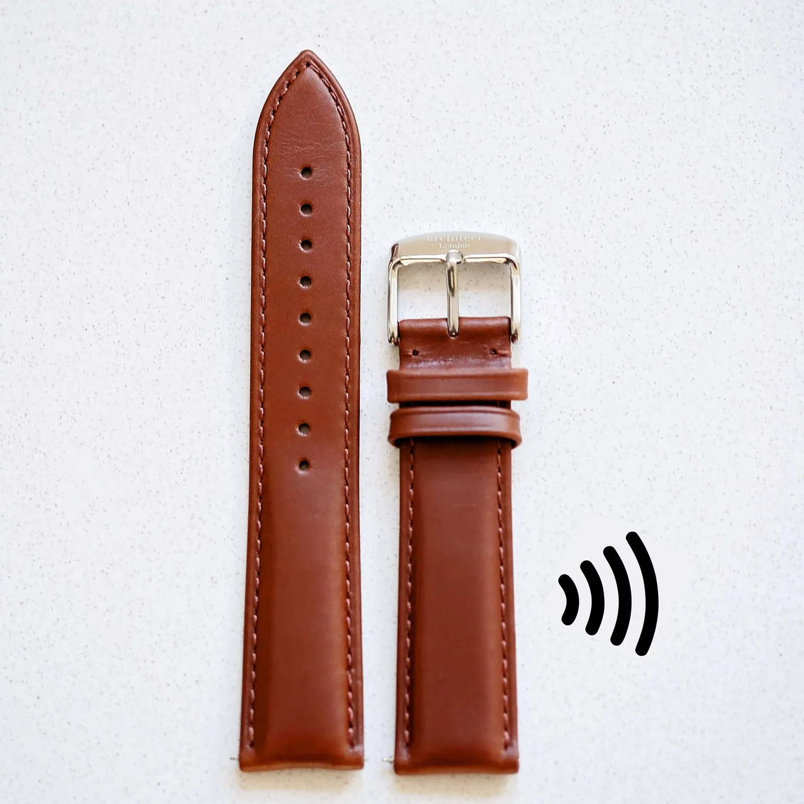 Contactless Payment Watch Snap-Strap - Walnut