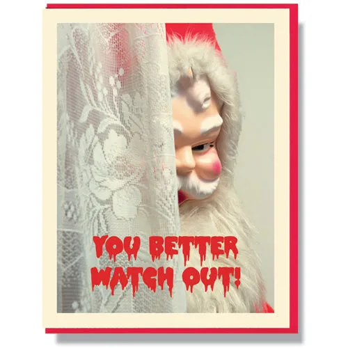 Creepy Santa Christmas Cards - Boxed Set of 6