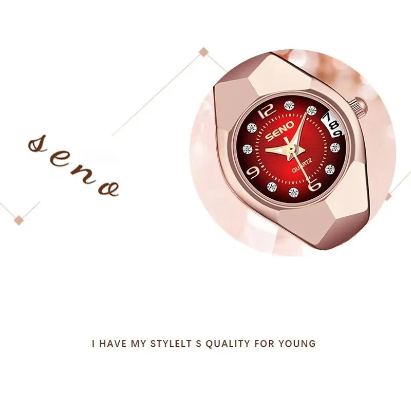 Dainty Waterproof Diamond Watch with Small Dial and Slim Band