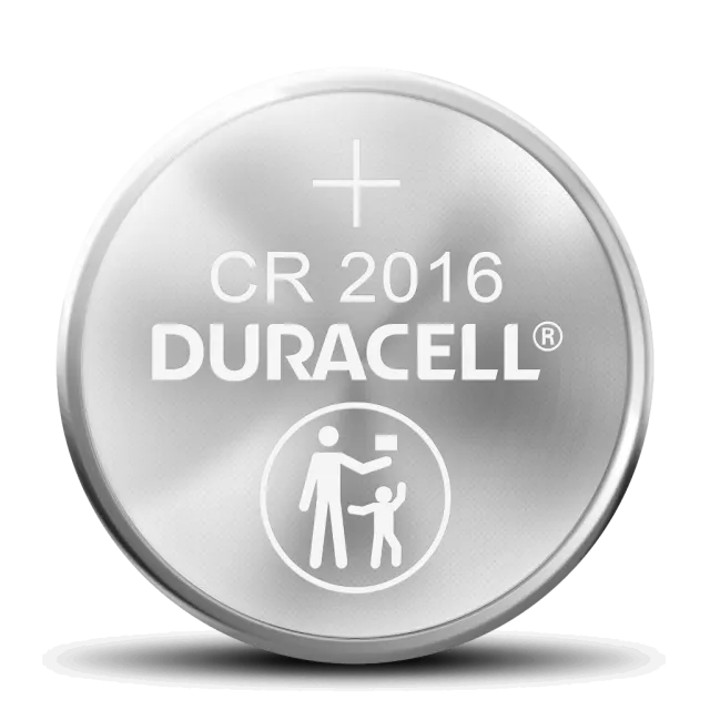 Duracell CR 2016 Lithium Coin Battery with Bitter Coating