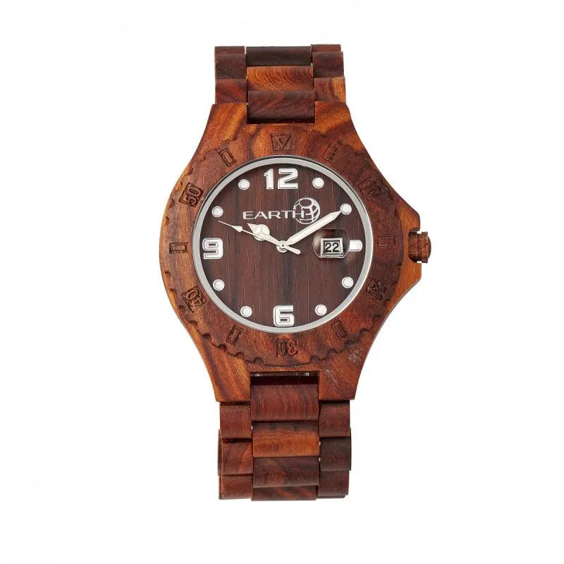 Earth Wood Raywood Bracelet Watch w/Date