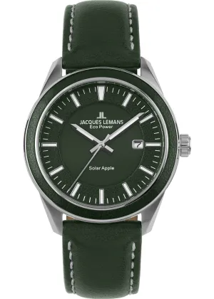 Eco Power Solar Green Vegan Strap Men's Watch