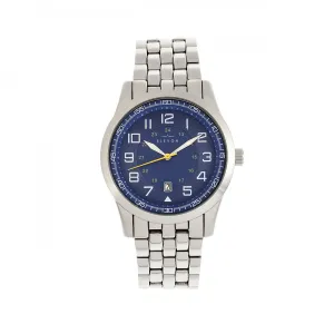 Elevon Garrison Bracelet Watch w/Date - Silver/Blue