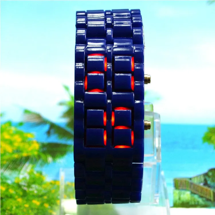 Fahsion LED Digital Lava Plastic Sport Men Women Unisex Wrist Day Date Watch