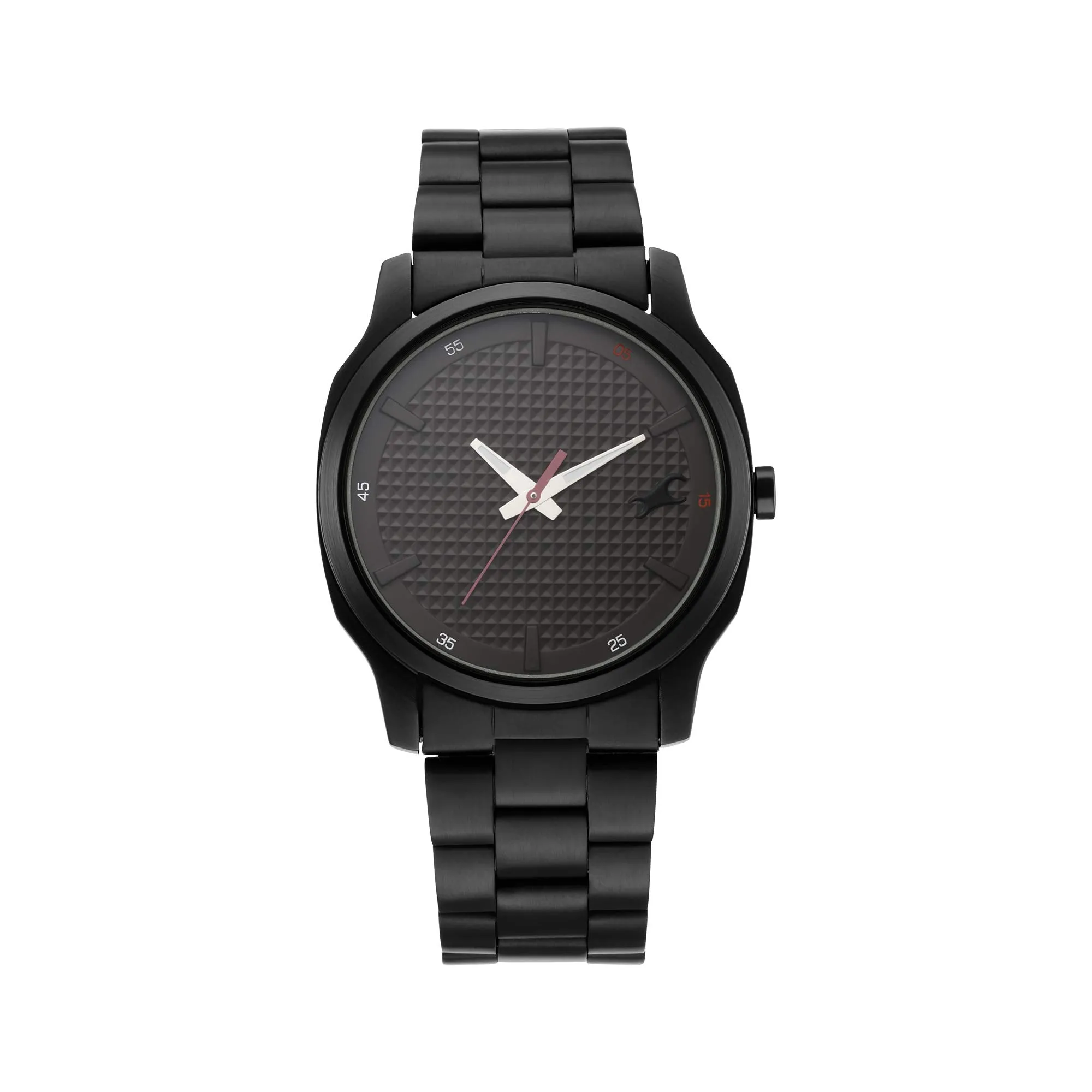 Fastrack Men Metal Casual Analog Black Dial Watch-3255Nm01/Nr3255Nm01, Band Color-Black