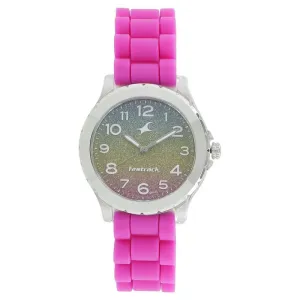 Fastrack, Women’s  Watch Analog, Multicolor Dial Pink Silicone Strap , 68009PP03