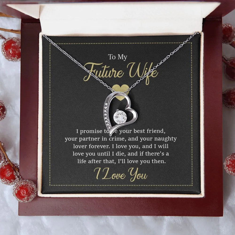 Fiancé Gifts Future Wife Heart Necklace Gift Birthday Christmas Anniversary