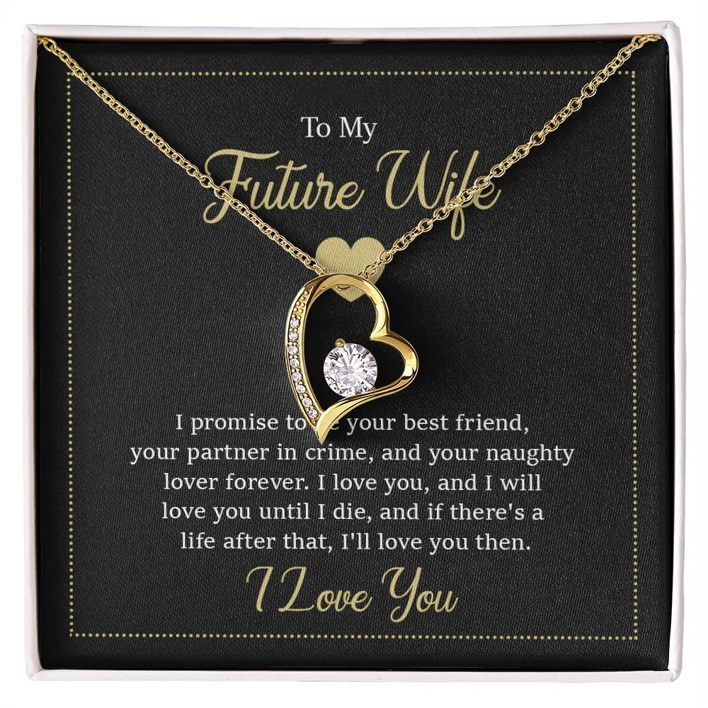 Fiancé Gifts Future Wife Heart Necklace Gift Birthday Christmas Anniversary