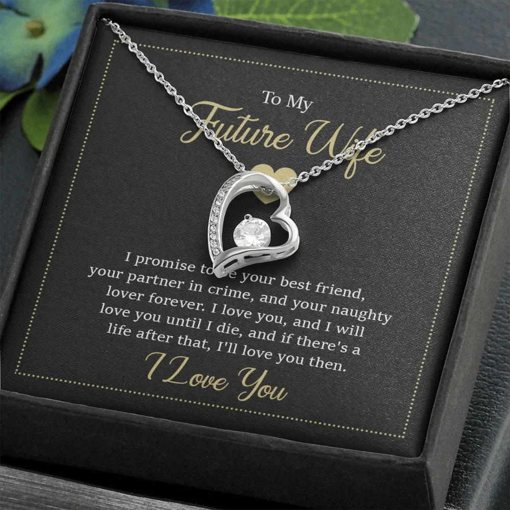 Fiancé Gifts Future Wife Heart Necklace Gift Birthday Christmas Anniversary