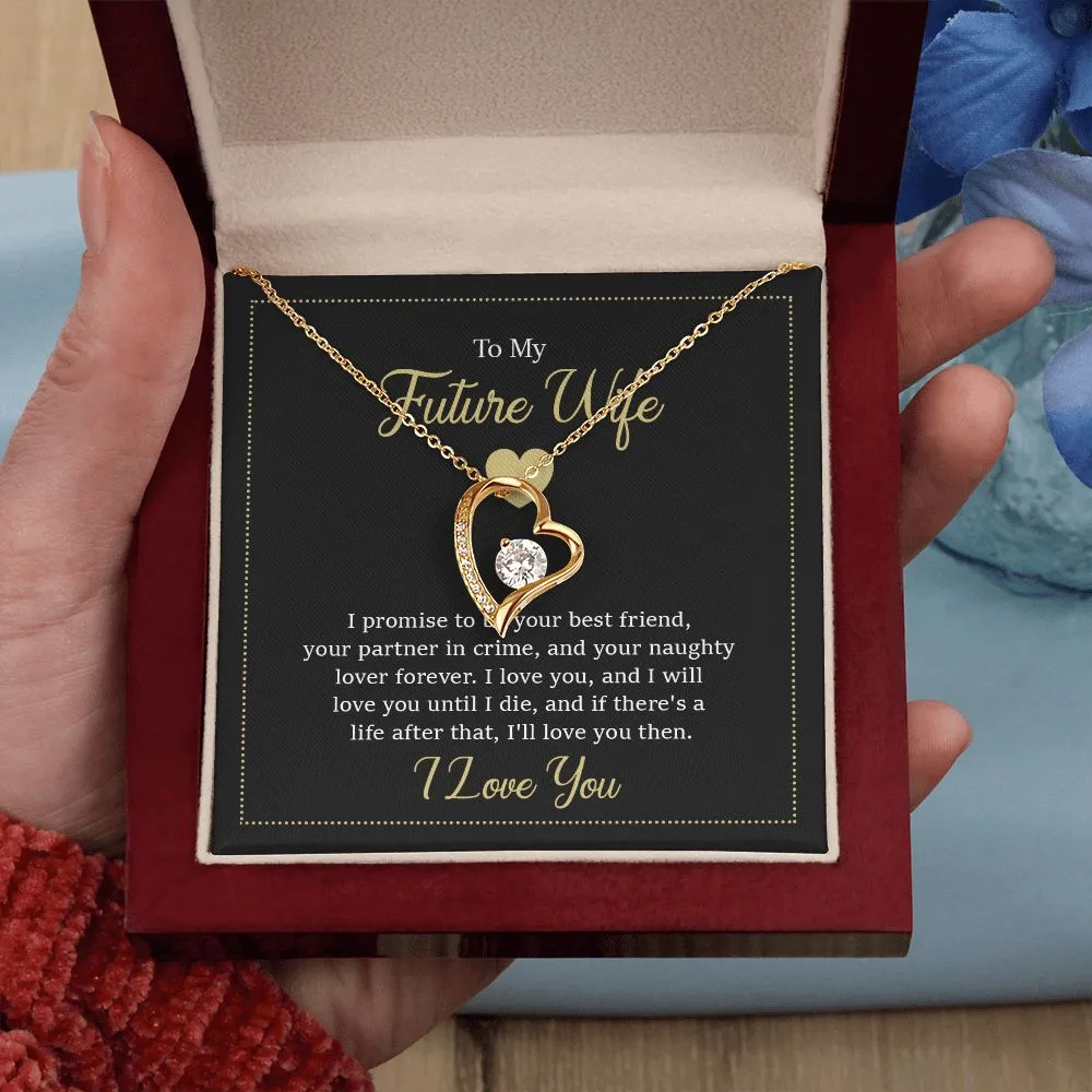 Fiancé Gifts Future Wife Heart Necklace Gift Birthday Christmas Anniversary