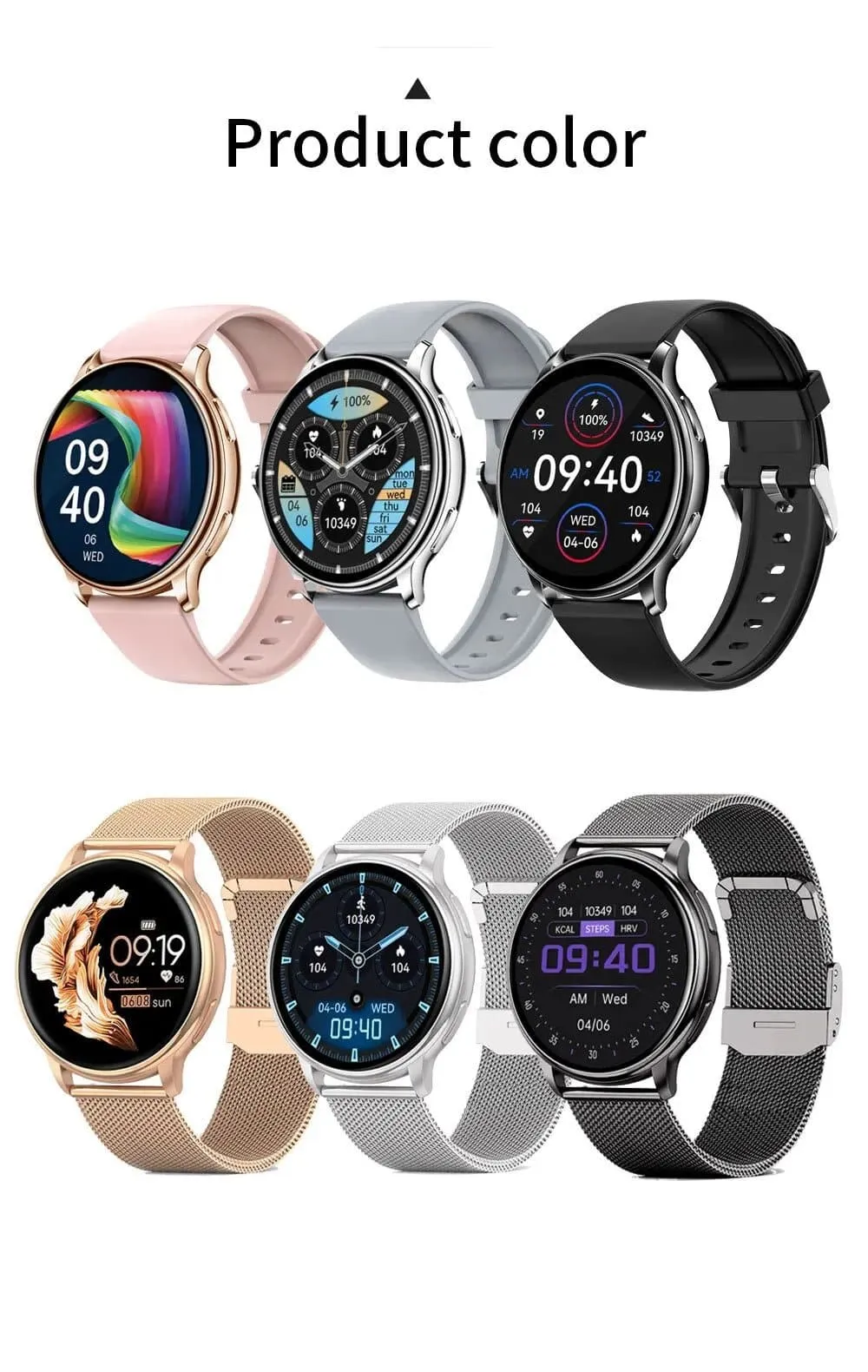 Fitness Tracker Smartwatch with Heart Rate Monitor, Sleep Tracker, and Blood Pressure Monitor