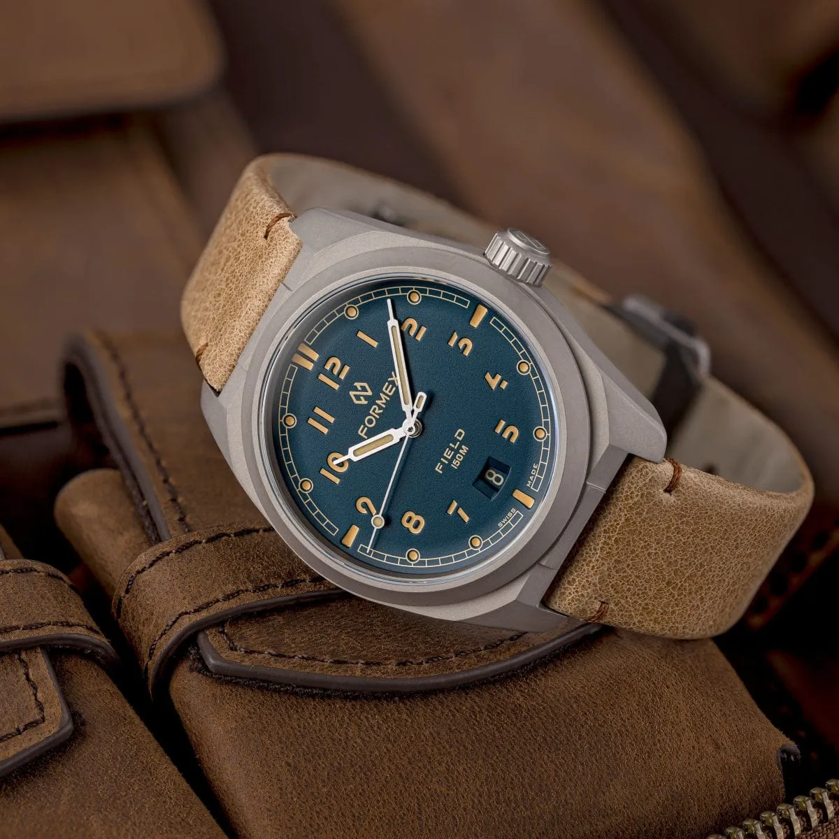 FORMEX Field Automatic - Ash Grey - Blue Nylon Strap