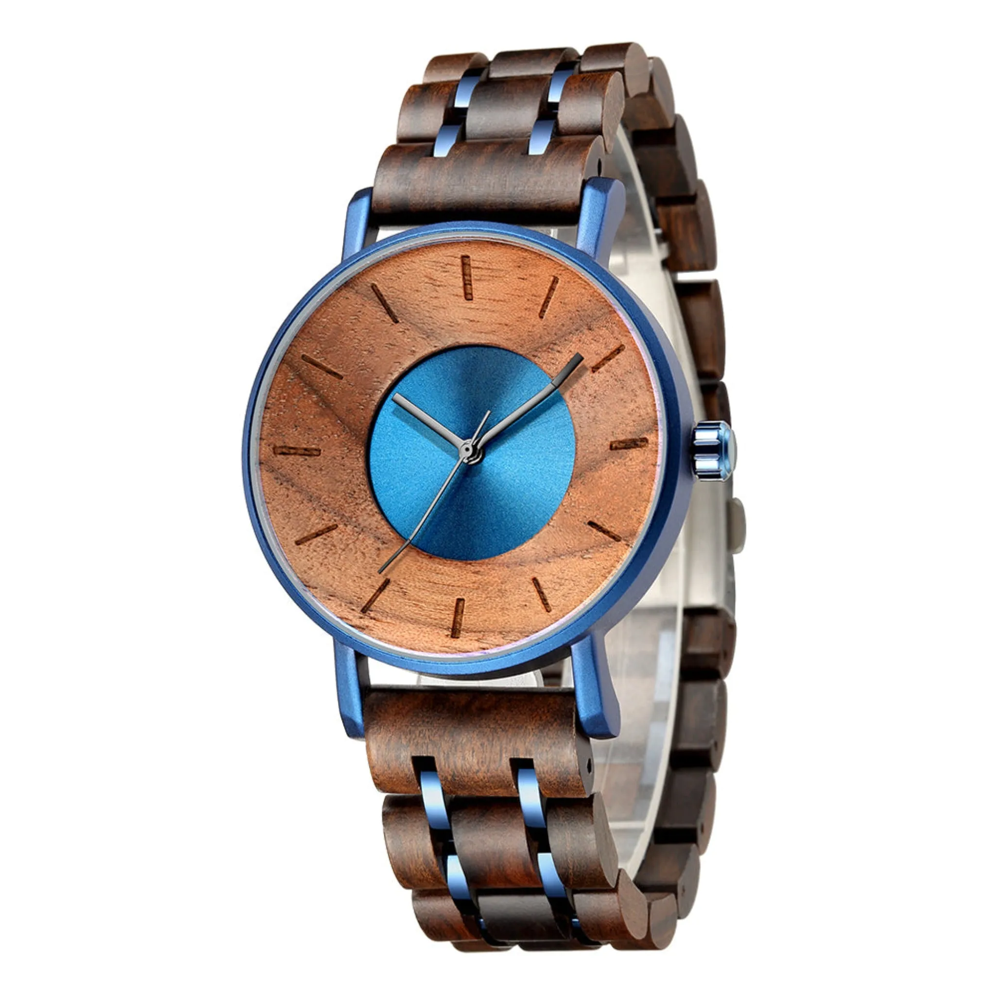 Galway - Blue & Walnut Minimal Watch