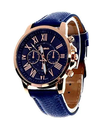 Geneva Platinum analogue blue Dial Women's Watch