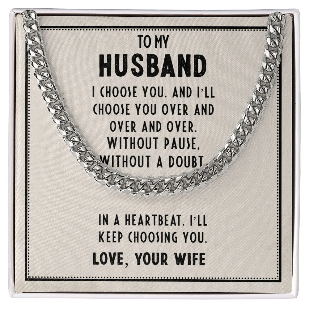 Gift for Husband Cuban Link Chain Christmas Gift Birthday Gift for Him