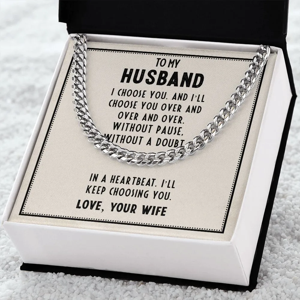 Gift for Husband Cuban Link Chain Christmas Gift Birthday Gift for Him