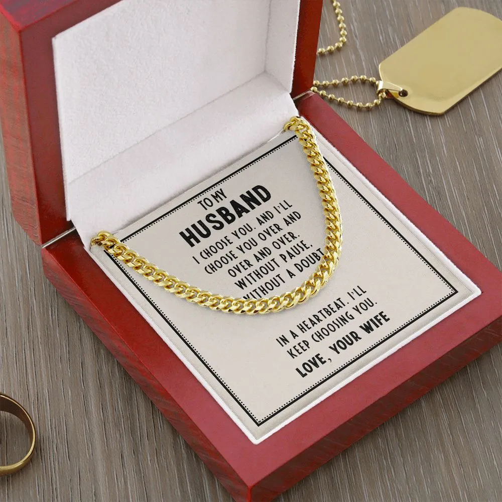 Gift for Husband Cuban Link Chain Christmas Gift Birthday Gift for Him