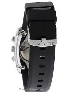 Glycine Altus Complique - White Face - Black Rubber Strap