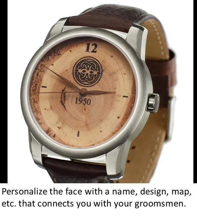 Groomsmen gift watch, groomsman watch, personalized watch