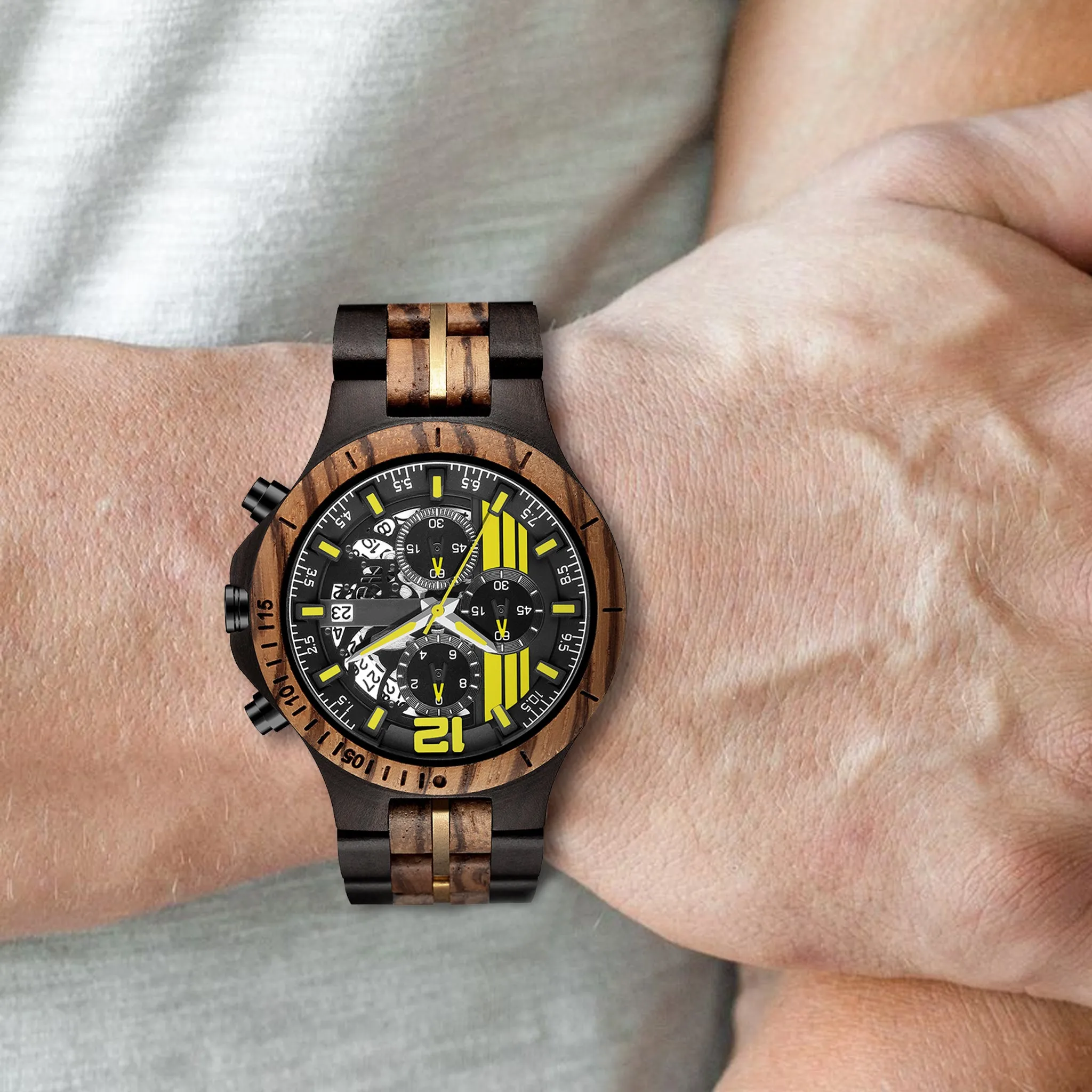 Hamburger - Ebony & Zebrawood Chronograph