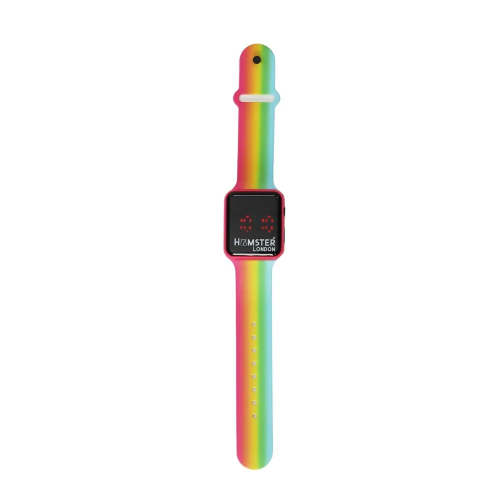 Hamster London Digital Rainbow Watch