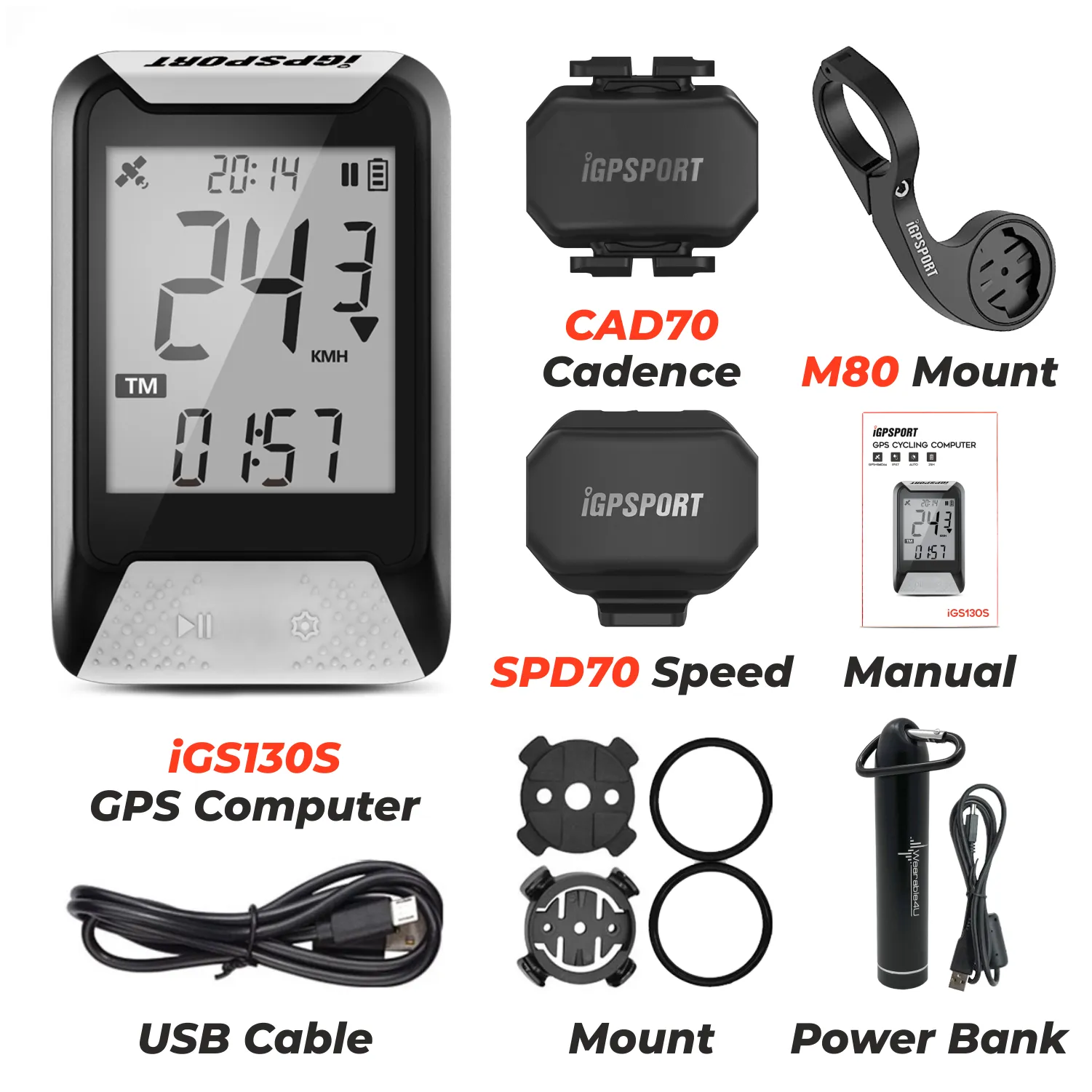 iGPSPORT IGS130S GPS Cycling Computer (IGS130S)