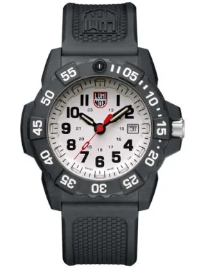 Luminox Mens Navy Seal Trident Watch - White Dial - Carbon Case - 200m - Date