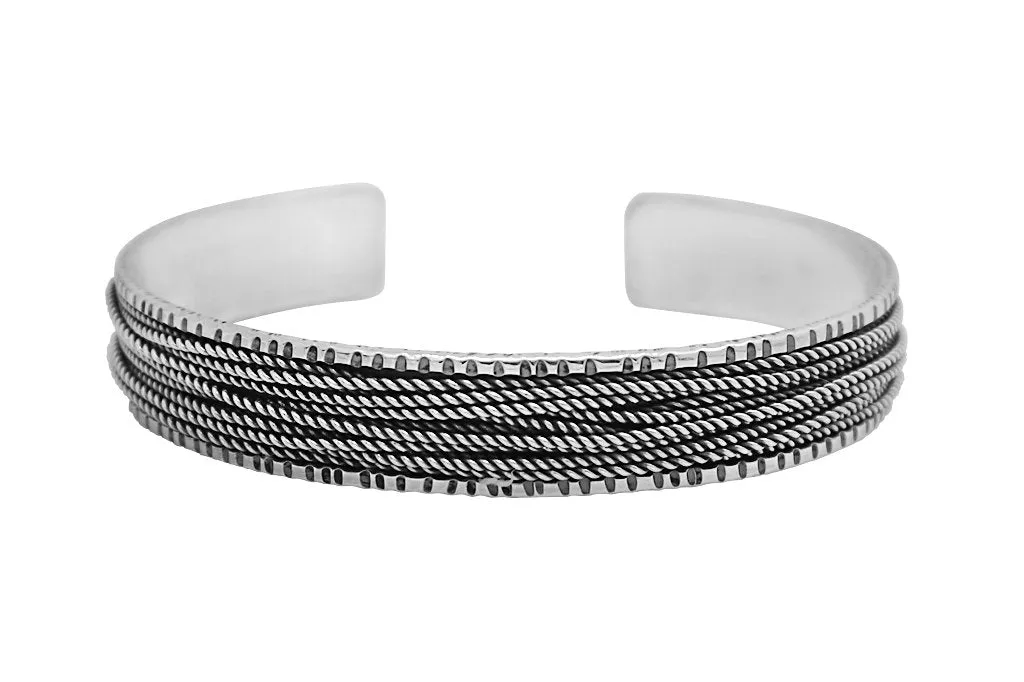 Men's Silver Rugged Cuff