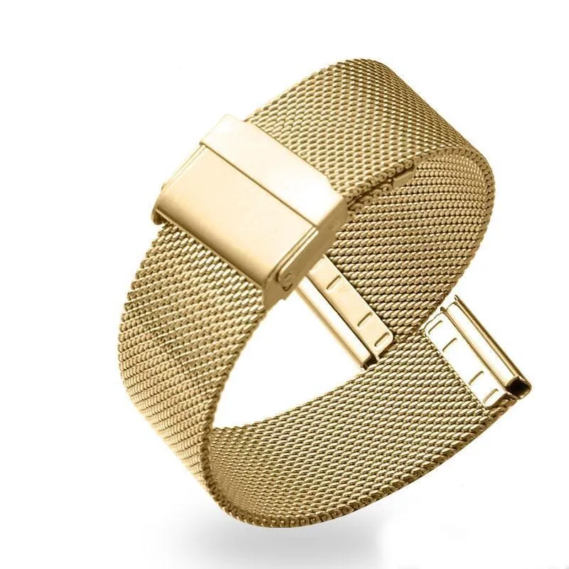 Milanese Stainless Steel Watch Straps compatible with Fitbit Luxe