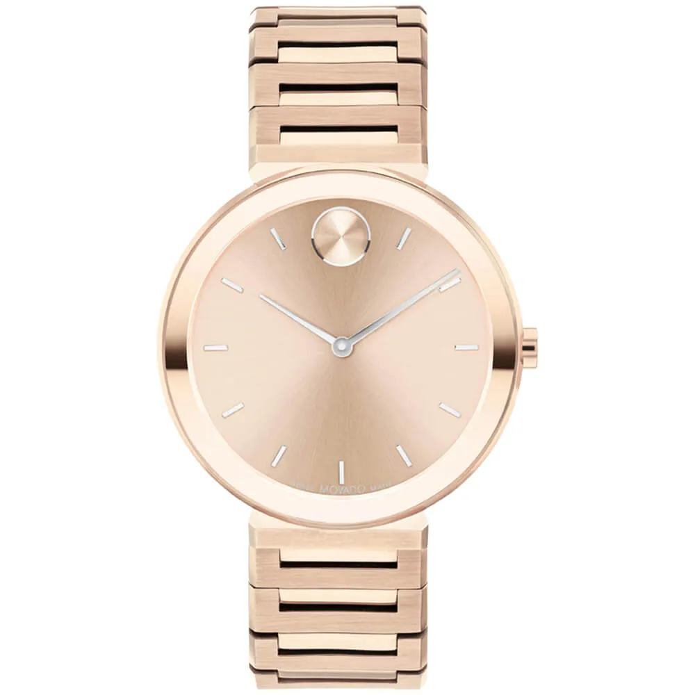 Movado BOLD Horizon Pale Rose Gold Ion-plated Women's Watch 3601089