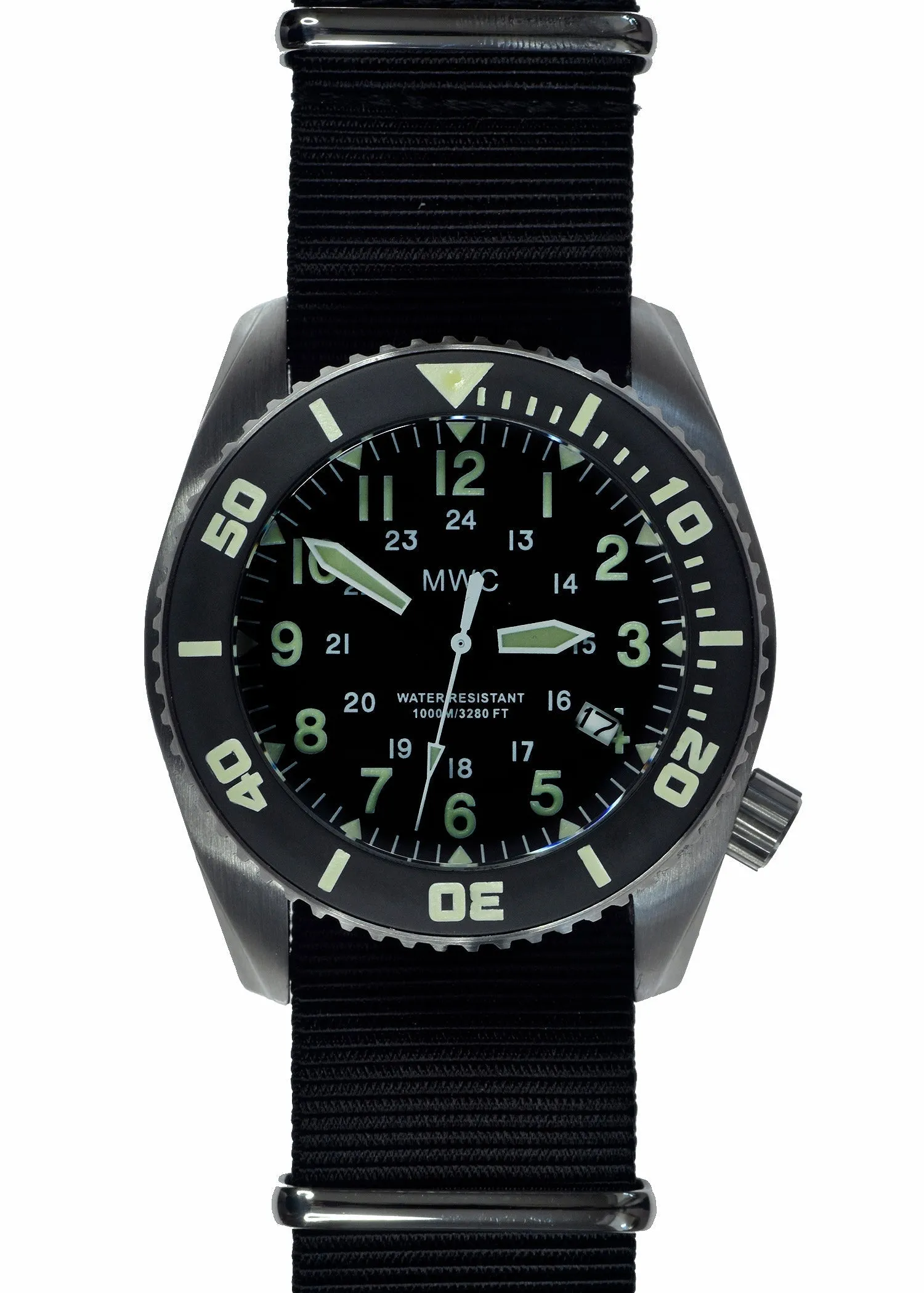 MWC "Depthmaster" 100atm / 3,280ft / 1000m Water Resistant Military Divers Watch in Stainless Steel Case with Helium Valve (Automatic)