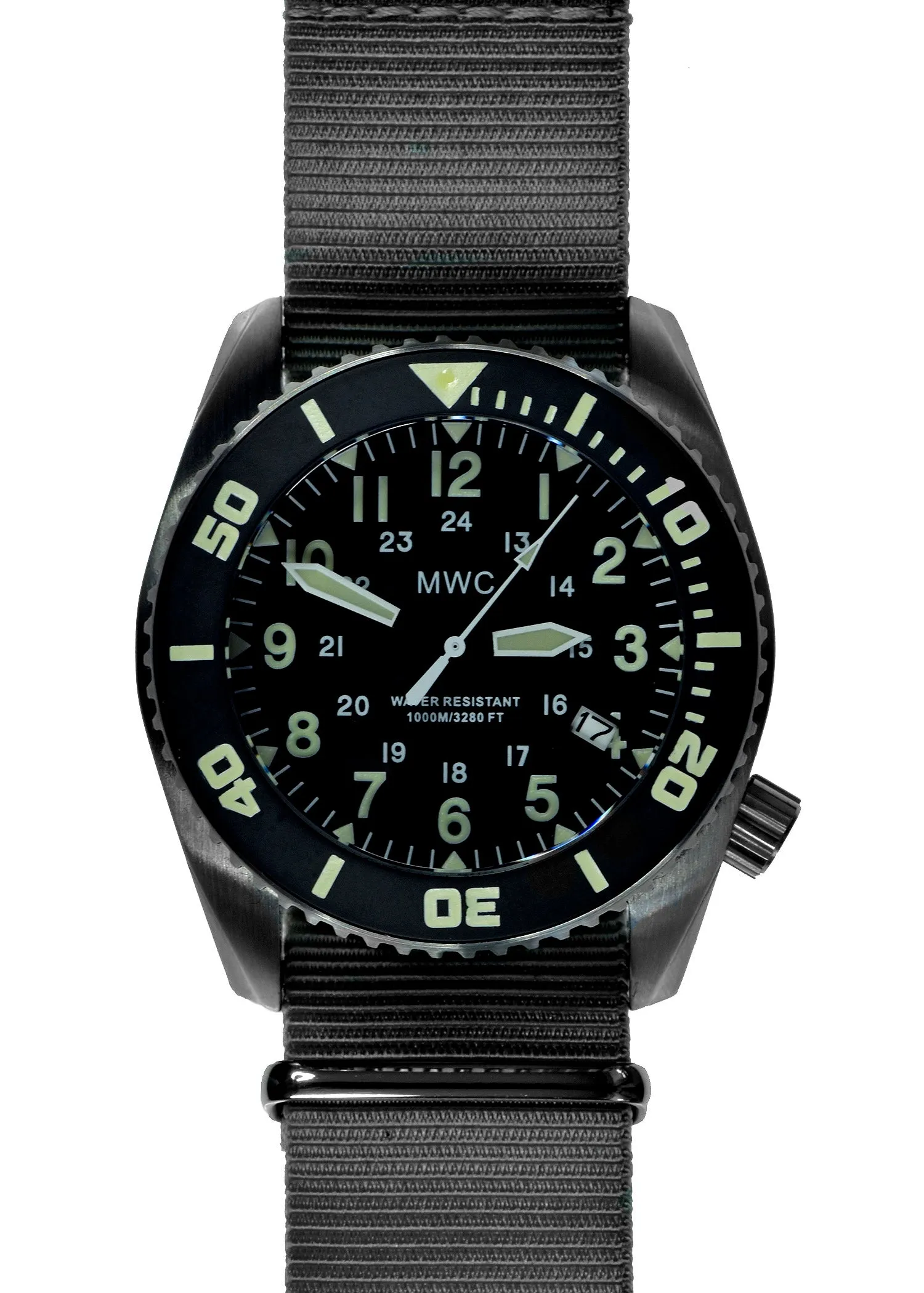 MWC "Depthmaster" 100atm / 3,280ft / 1000m Water Resistant Military Divers Watch in Stainless Steel Case with Helium Valve (Automatic)