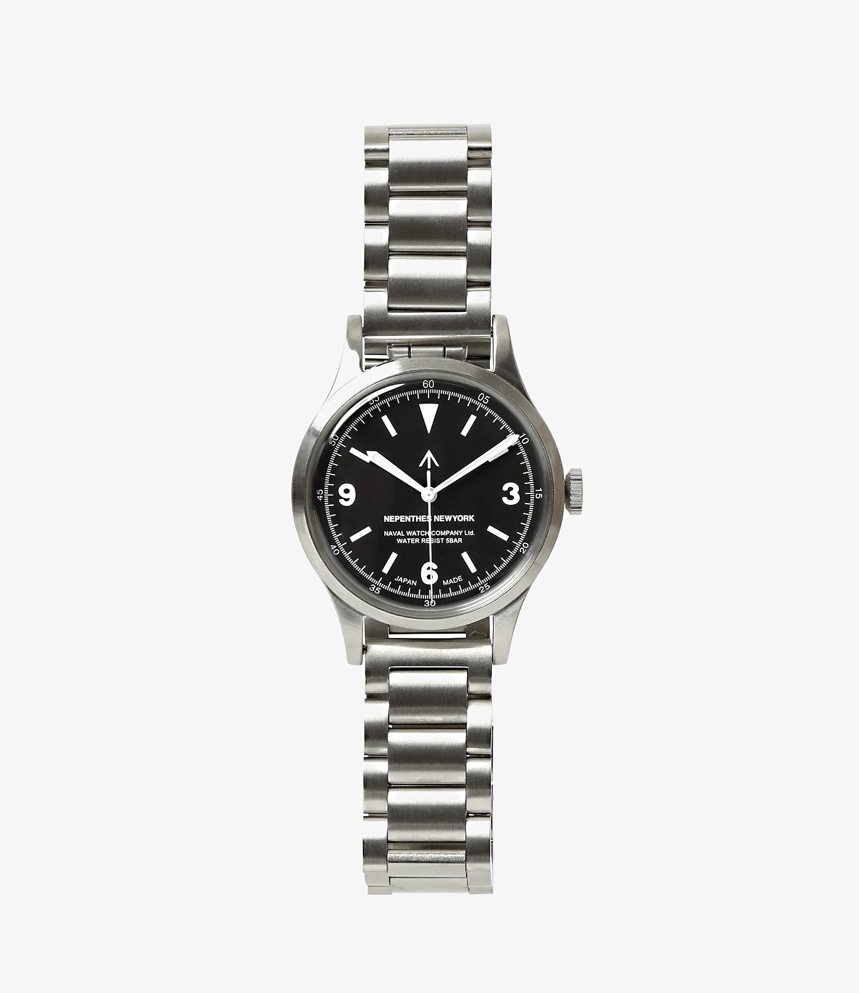 Naval Military No. 06 NNY Special - Black - "W10" Type Automatic 3 Link Metal Strap